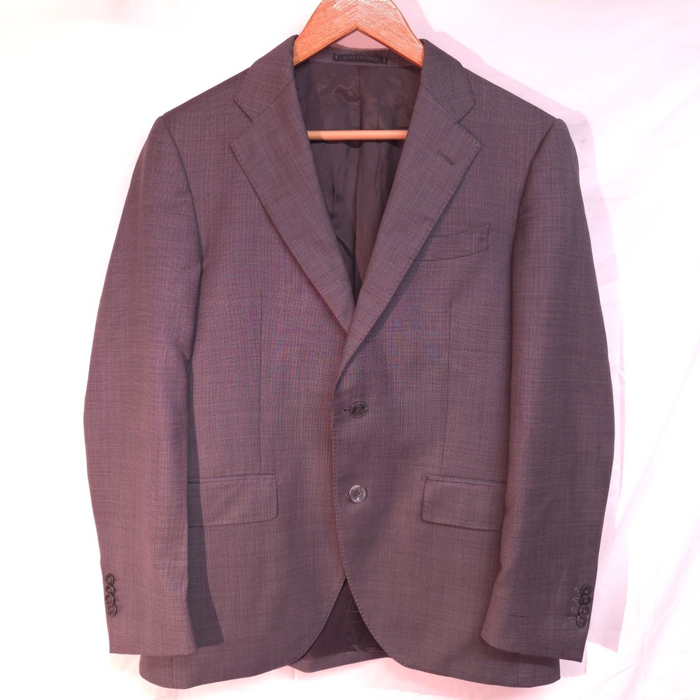 Luigi Bianchi Mantova Blazer Men's 48 Gray Wool 2-Button Sport Coat Italy Zegna